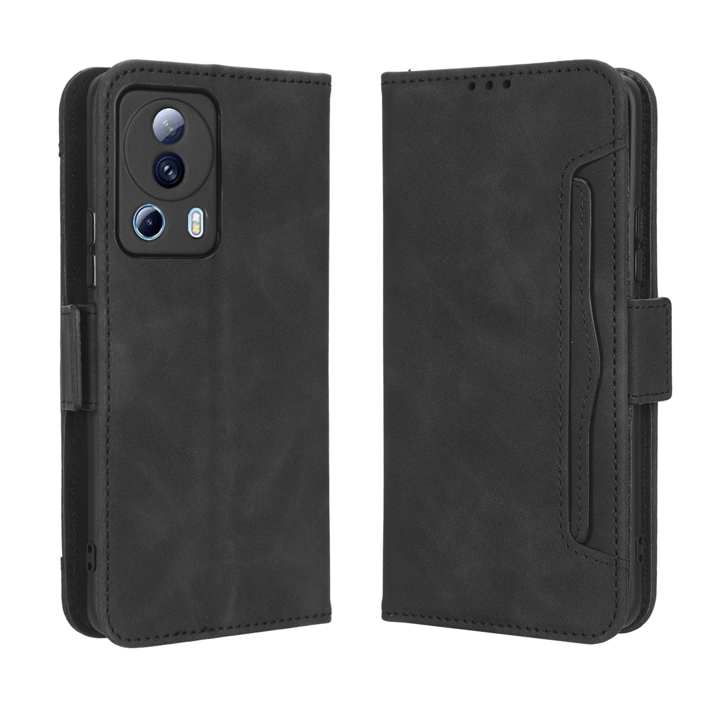 Xiaomi 12 Lite NE Skin Feel PU Leather Wallet Phone Case with Card Slots, Cash Pocket, Magnetic Closure, Built-In Stand, Full Protection TPU Cover
