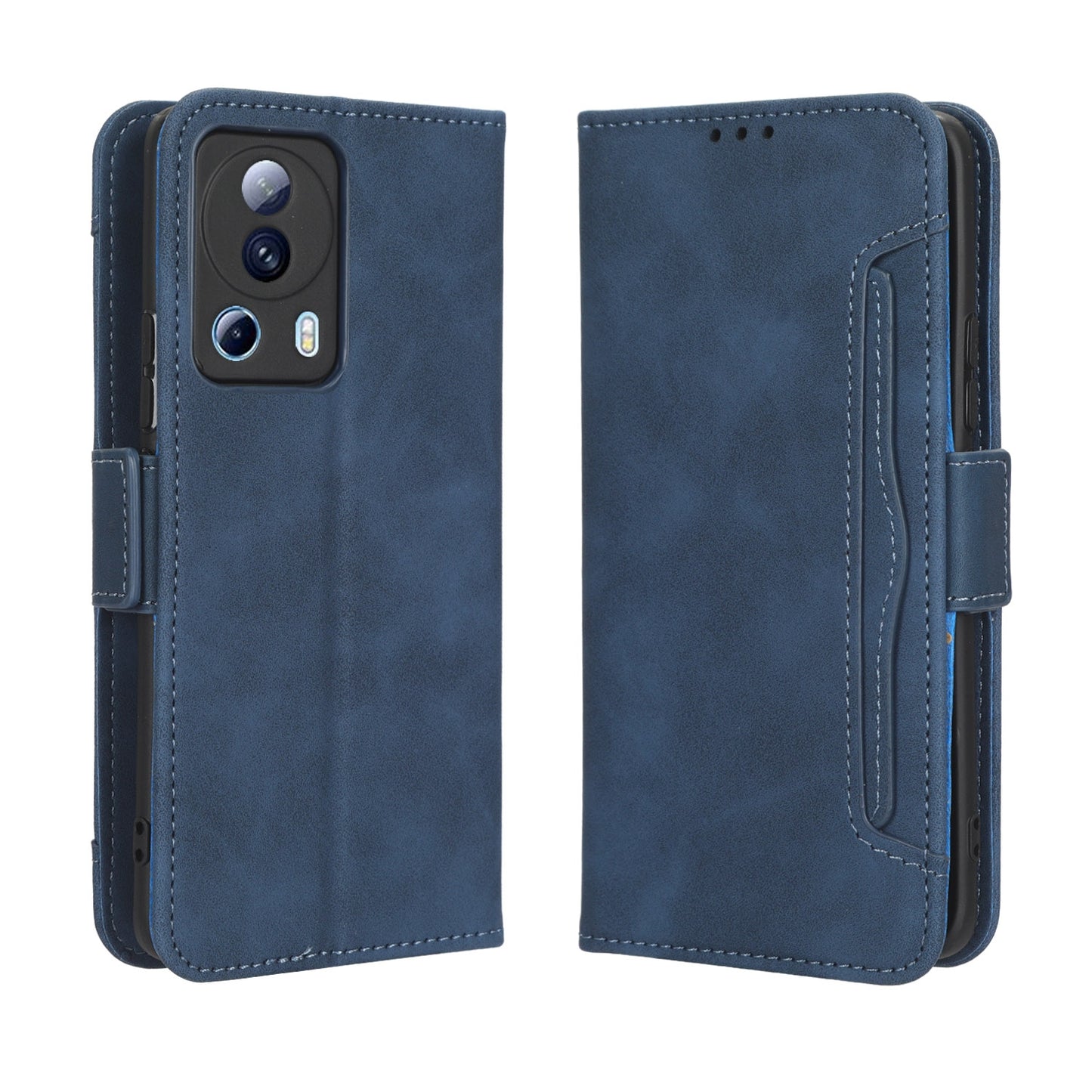 Xiaomi 12 Lite NE Skin Feel PU Leather Wallet Phone Case with Card Slots, Cash Pocket, Magnetic Closure, Built-In Stand, Full Protection TPU Cover