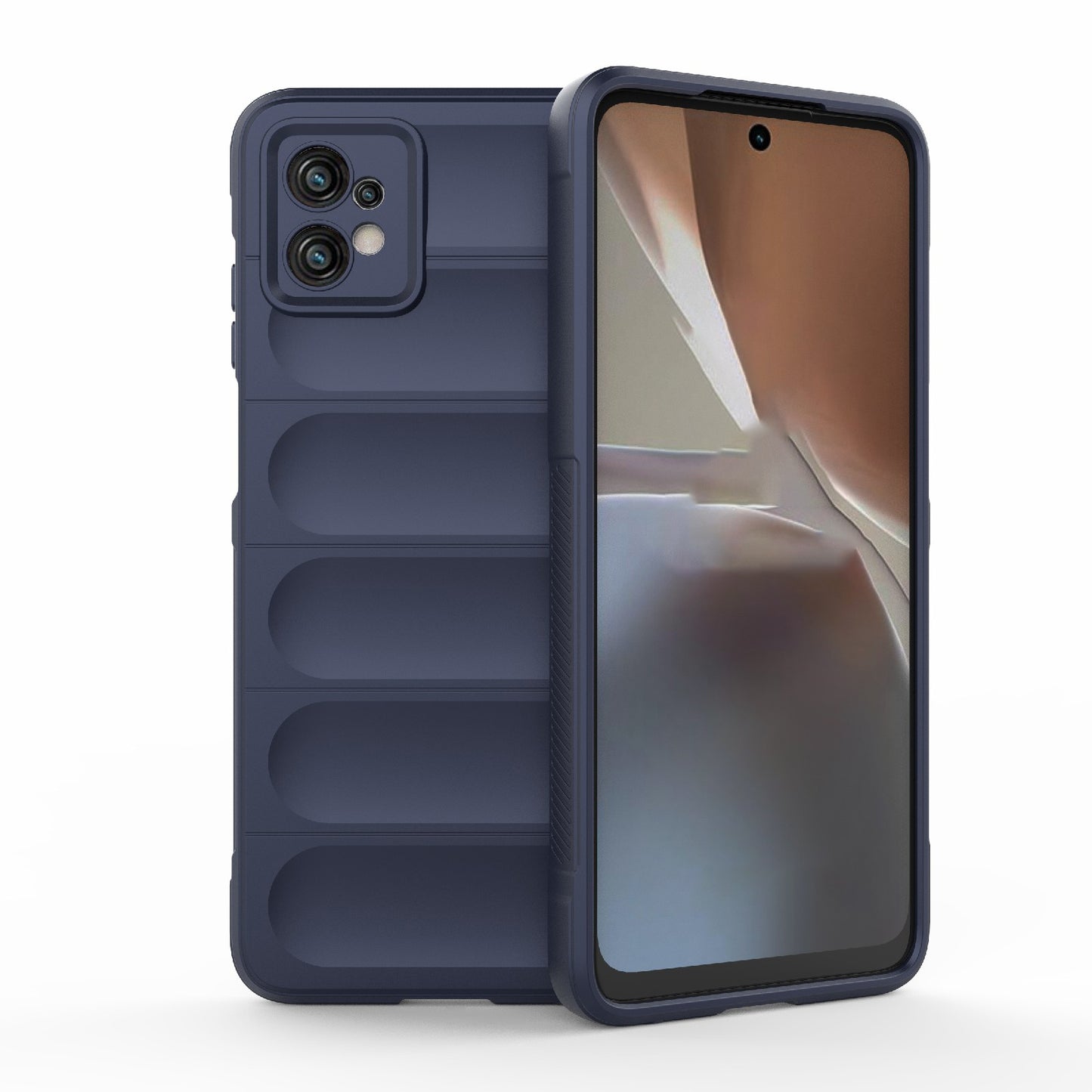 Motorola Moto G32 Magic Shield TPU + Flannel Protective Phone Case Cover, Shockproof Scratch Resistant