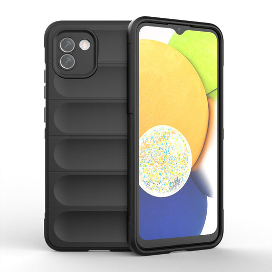 Samsung Galaxy A03 Magic Shield TPU + Flannel Protective Phone Case Cover, Shockproof Scratch Resistant