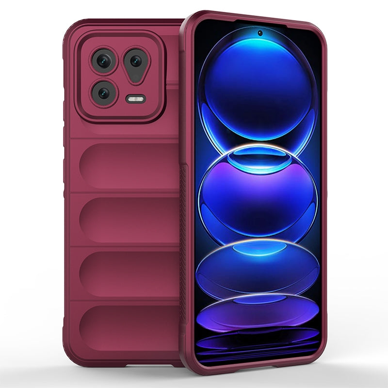 Xiaomi 13 Magic Shield TPU + Flannel Protective Phone Case Cover, Shockproof Scratch Resistant