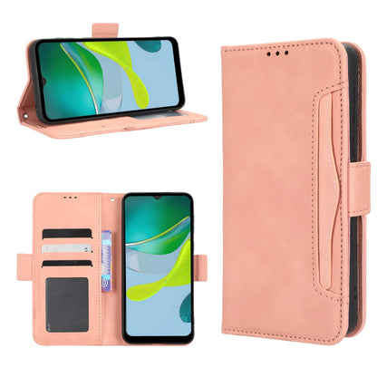 Motorola Moto E13 4G Skin Feel PU Leather Wallet Phone Case with Card Slots, Cash Pocket, Magnetic Closure, Built-In Stand, Full Protection TPU Cover