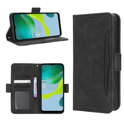 Motorola Moto E13 4G Skin Feel PU Leather Wallet Phone Case with Card Slots, Cash Pocket, Magnetic Closure, Built-In Stand, Full Protection TPU Cover