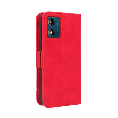 Motorola Moto E13 4G Skin Feel PU Leather Wallet Phone Case with Card Slots, Cash Pocket, Magnetic Closure, Built-In Stand, Full Protection TPU Cover