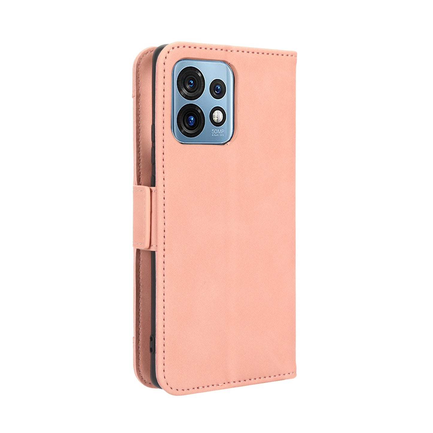 Motorola Moto X40 Pro Skin Feel PU Leather Wallet Phone Case with Card Slots, Cash Pocket, Magnetic Closure, Built-In Stand, Full Protection TPU Cover