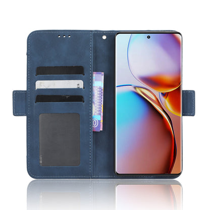 Motorola Moto X40 Pro Skin Feel PU Leather Wallet Phone Case with Card Slots, Cash Pocket, Magnetic Closure, Built-In Stand, Full Protection TPU Cover
