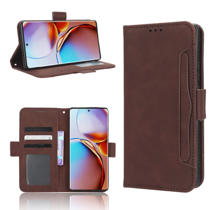Motorola Moto X40 Pro Skin Feel PU Leather Wallet Phone Case with Card Slots, Cash Pocket, Magnetic Closure, Built-In Stand, Full Protection TPU Cover