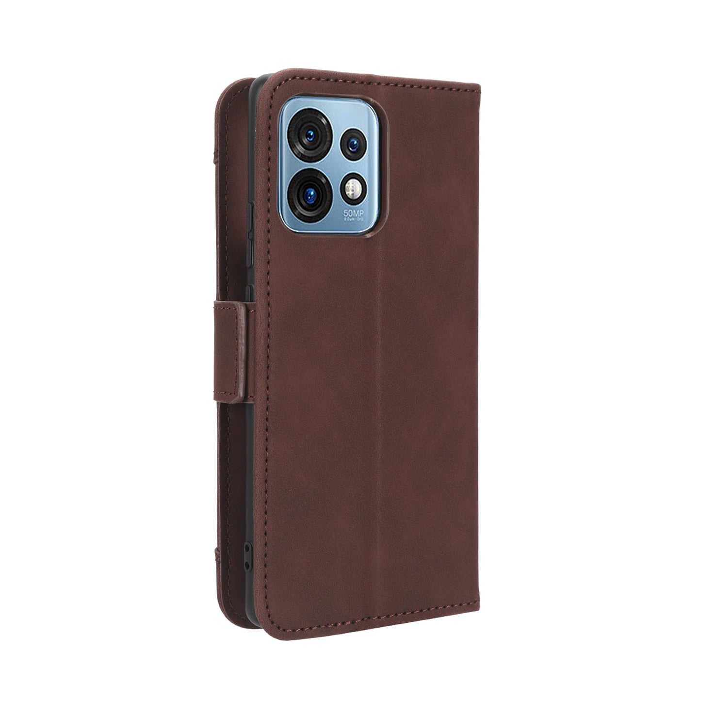 Motorola Moto X40 Pro Skin Feel PU Leather Wallet Phone Case with Card Slots, Cash Pocket, Magnetic Closure, Built-In Stand, Full Protection TPU Cover