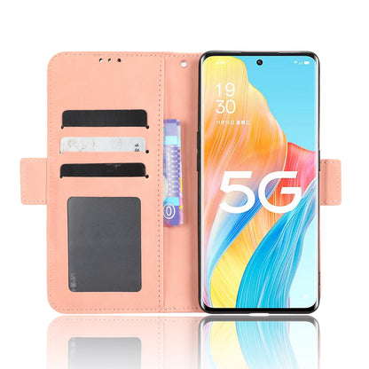 OPPO A1 Pro Skin Feel PU Leather Wallet Phone Case with Card Slots, Cash Pocket, Magnetic Closure, Built-In Stand, Full Protection TPU Cover