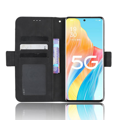 OPPO A1 Pro Skin Feel PU Leather Wallet Phone Case with Card Slots, Cash Pocket, Magnetic Closure, Built-In Stand, Full Protection TPU Cover