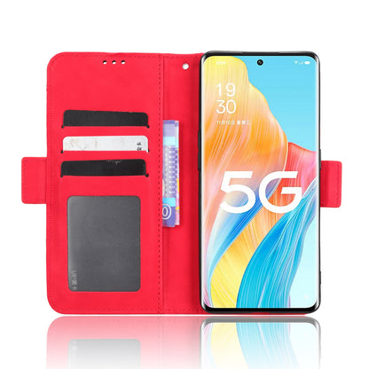 OPPO Reno8 T 5G Skin Feel PU Leather Wallet Phone Case with Card Slots, Cash Pocket, Magnetic Closure, Built-In Stand, Full Protection TPU Cover
