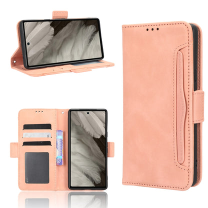 Google Pixel 7a Skin Feel PU Leather Wallet Phone Case with Card Slots, Cash Pocket, Magnetic Closure, Built-In Stand, Full Protection TPU Cover