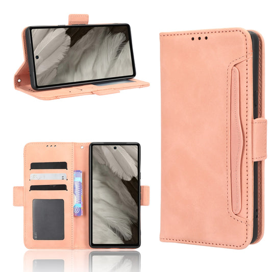 Google Pixel 7a Skin Feel PU Leather Wallet Phone Case with Card Slots, Cash Pocket, Magnetic Closure, Built-In Stand, Full Protection TPU Cover