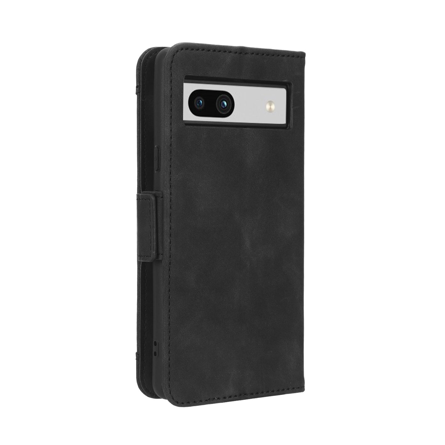 Google Pixel 7a Skin Feel PU Leather Wallet Phone Case with Card Slots, Cash Pocket, Magnetic Closure, Built-In Stand, Full Protection TPU Cover