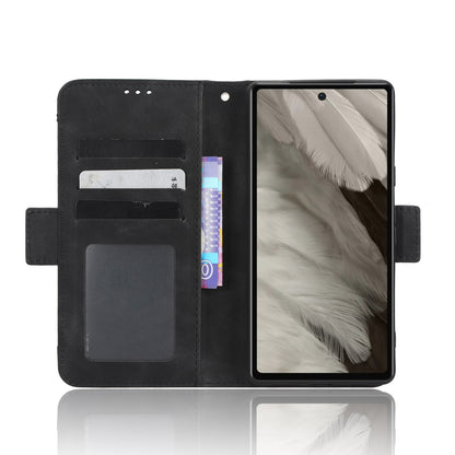 Google Pixel 7a Skin Feel PU Leather Wallet Phone Case with Card Slots, Cash Pocket, Magnetic Closure, Built-In Stand, Full Protection TPU Cover
