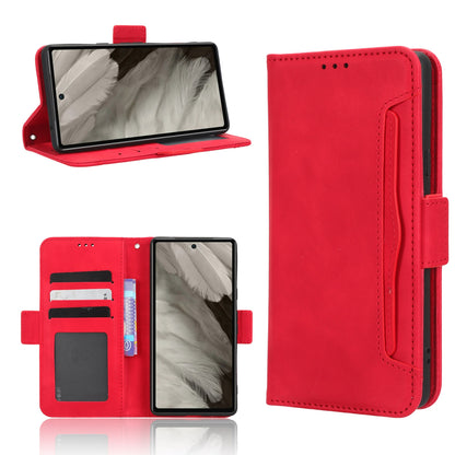 Google Pixel 7a Skin Feel PU Leather Wallet Phone Case with Card Slots, Cash Pocket, Magnetic Closure, Built-In Stand, Full Protection TPU Cover
