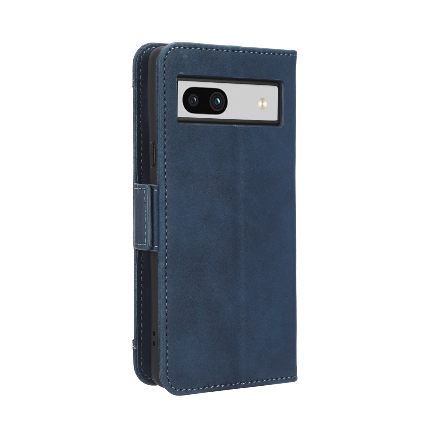 Google Pixel 7a Skin Feel PU Leather Wallet Phone Case with Card Slots, Cash Pocket, Magnetic Closure, Built-In Stand, Full Protection TPU Cover