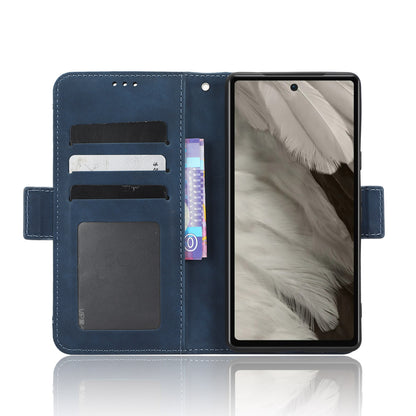 Google Pixel 7a Skin Feel PU Leather Wallet Phone Case with Card Slots, Cash Pocket, Magnetic Closure, Built-In Stand, Full Protection TPU Cover