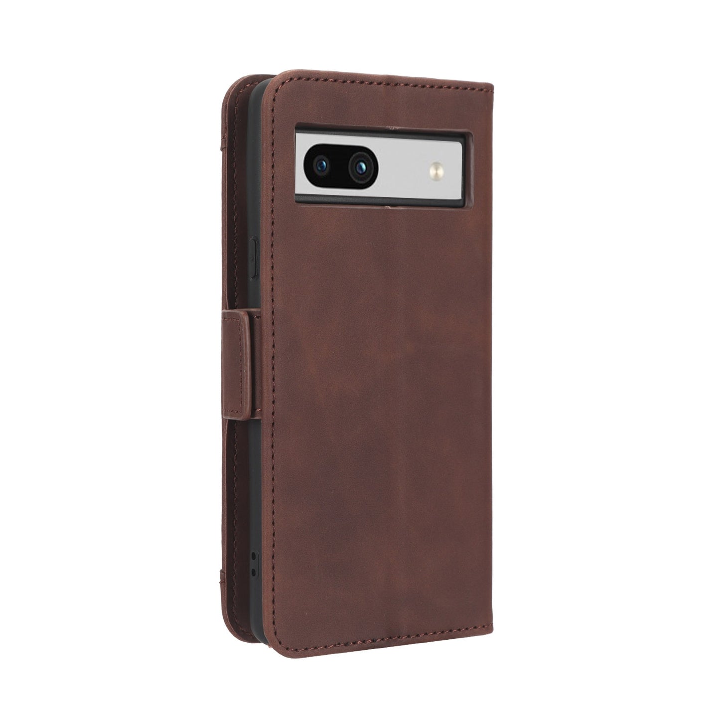 Google Pixel 7a Skin Feel PU Leather Wallet Phone Case with Card Slots, Cash Pocket, Magnetic Closure, Built-In Stand, Full Protection TPU Cover
