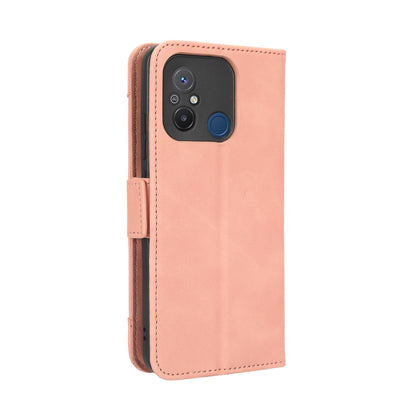 Xiaomi Redmi 12C Skin Feel PU Leather Wallet Phone Case with Card Slots, Cash Pocket, Magnetic Closure, Built-In Stand, Full Protection TPU Cover