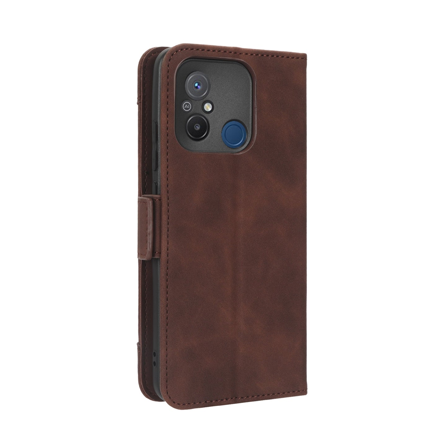 Xiaomi Redmi 12C Skin Feel PU Leather Wallet Phone Case with Card Slots, Cash Pocket, Magnetic Closure, Built-In Stand, Full Protection TPU Cover
