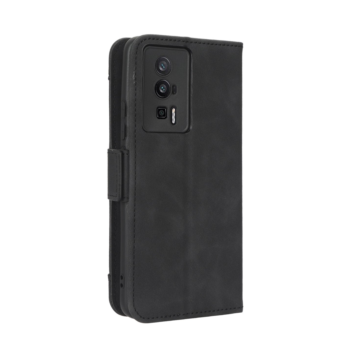 Xiaomi Redmi K60 Pro Skin Feel PU Leather Wallet Phone Case with Card Slots, Cash Pocket, Magnetic Closure, Built-In Stand, Full Protection TPU Cover
