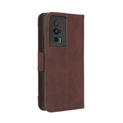 Xiaomi Redmi K60 Pro Skin Feel PU Leather Wallet Phone Case with Card Slots, Cash Pocket, Magnetic Closure, Built-In Stand, Full Protection TPU Cover