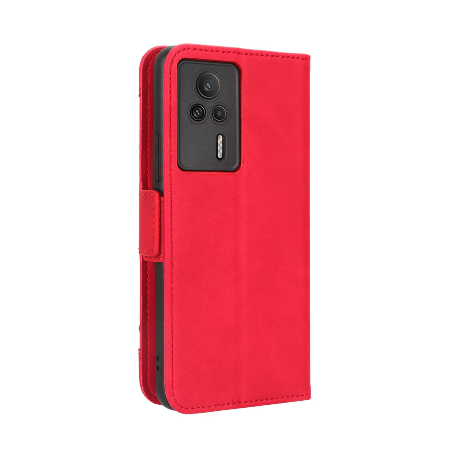 Xiaomi Redmi K60E 5G Skin Feel PU Leather Wallet Phone Case with Card Slots, Cash Pocket, Magnetic Closure, Built-In Stand, Full Protection TPU Cover