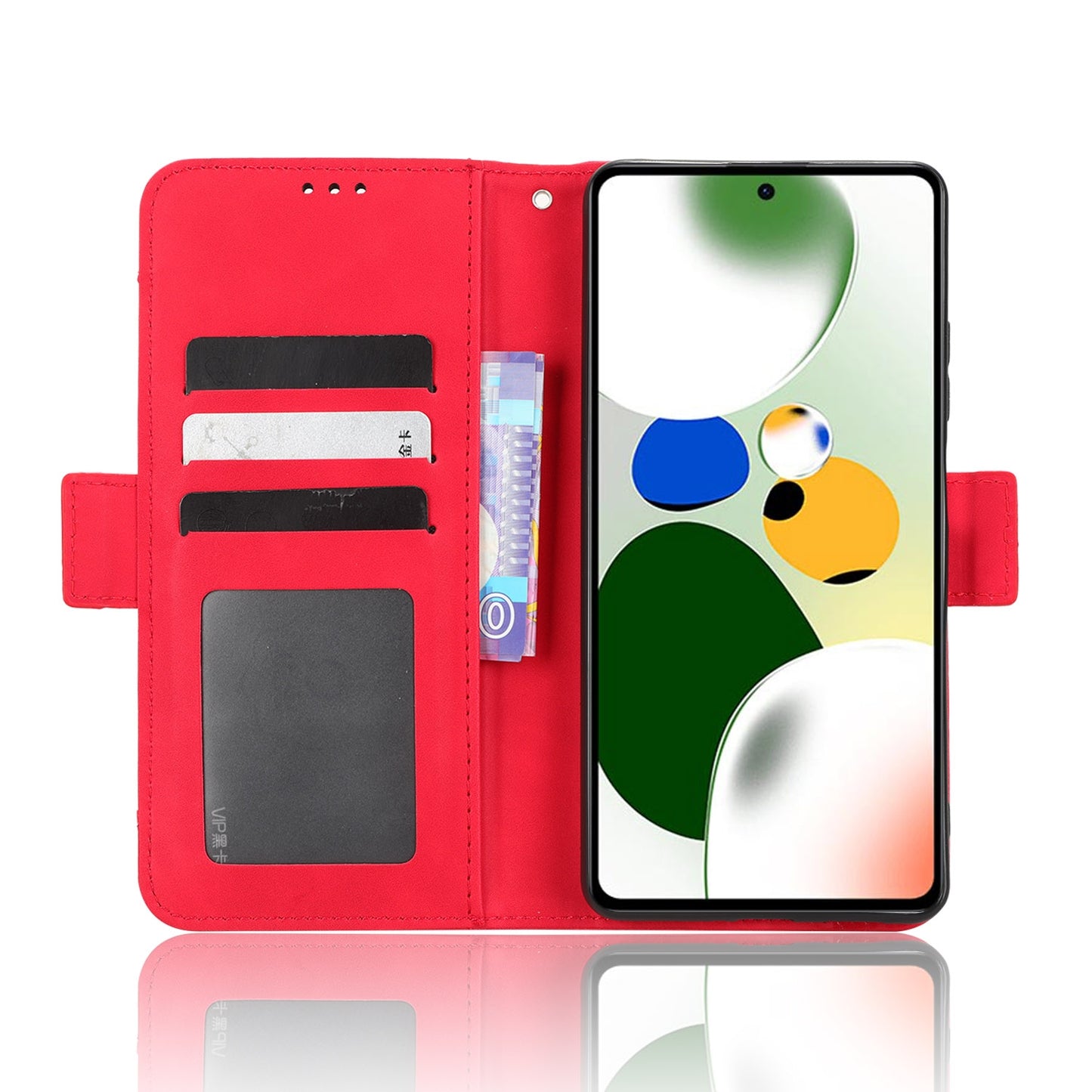 Xiaomi Redmi Note 12 Pro 5G Speed Skin Feel PU Leather Wallet Phone Case with Card Slots, Cash Pocket, Magnetic Closure, Built-In Stand, Full Protection TPU Cover