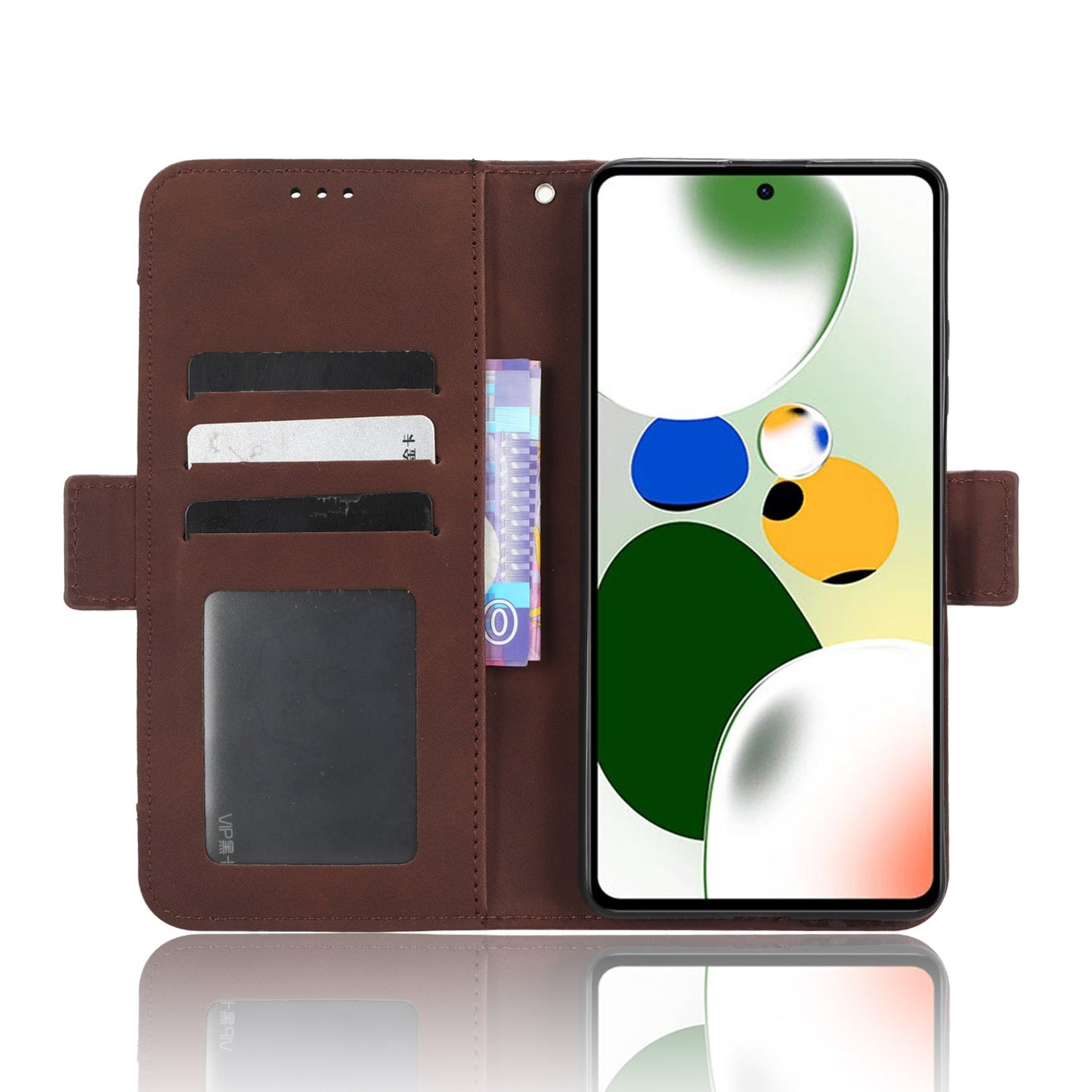 Xiaomi Redmi Note 12 Pro 5G Speed Skin Feel PU Leather Wallet Phone Case with Card Slots, Cash Pocket, Magnetic Closure, Built-In Stand, Full Protection TPU Cover