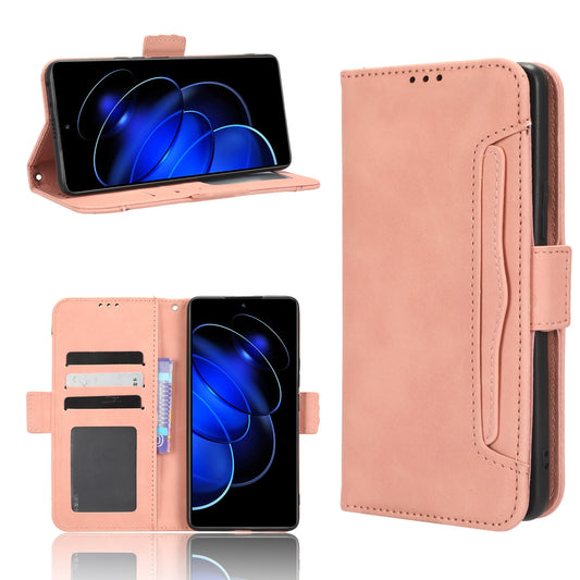 Honor 80 GT Skin Feel PU Leather Wallet Phone Case with Card Slots, Cash Pocket, Magnetic Closure, Built-In Stand, Full Protection TPU Cover