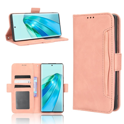 Honor Magic5 Lite 5G Skin Feel PU Leather Wallet Phone Case with Card Slots, Cash Pocket, Magnetic Closure, Built-In Stand, Full Protection TPU Cover
