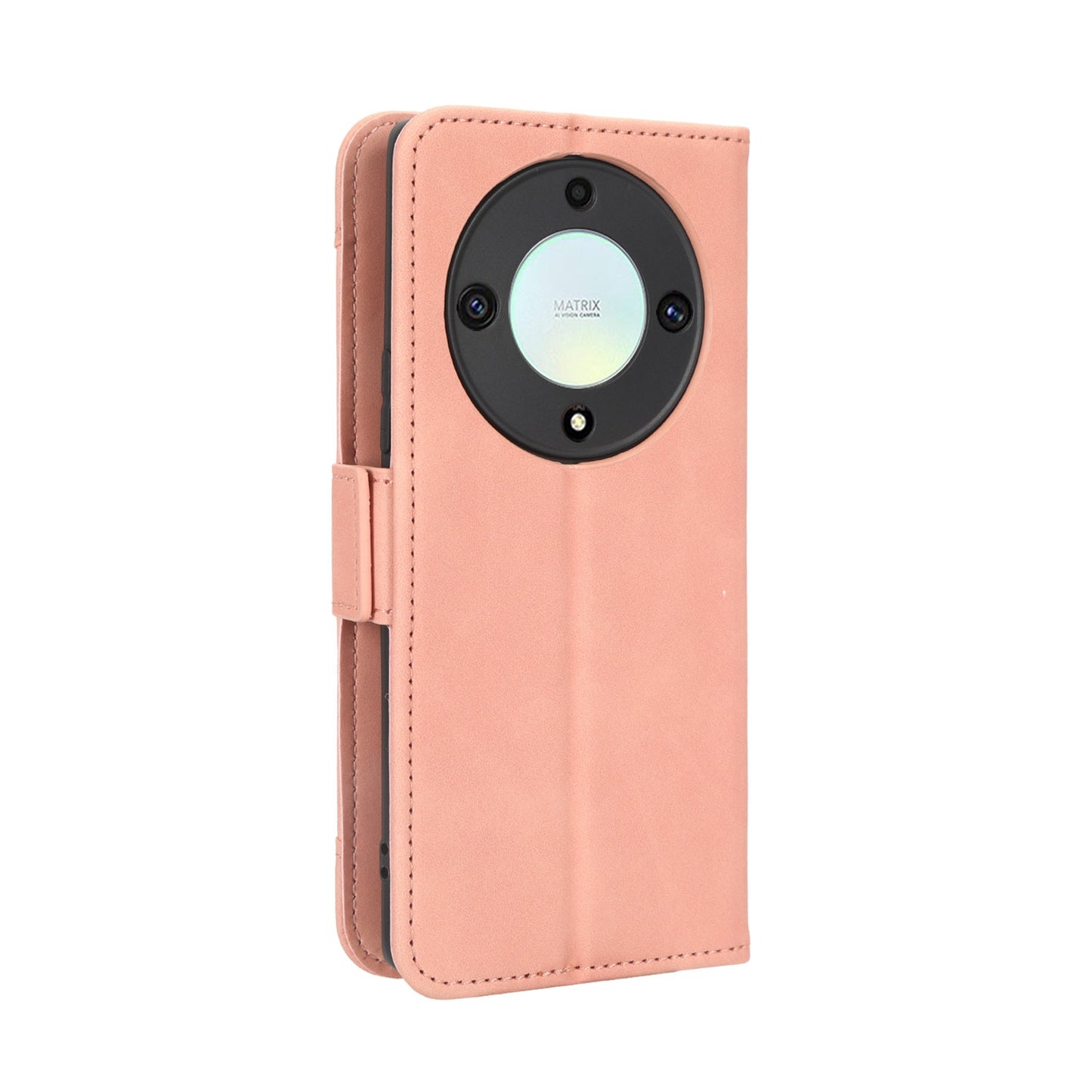Honor X9A Skin Feel PU Leather Wallet Phone Case with Card Slots, Cash Pocket, Magnetic Closure, Built-In Stand, Full Protection TPU Cover