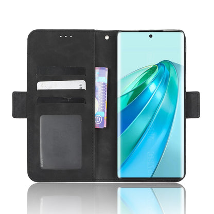 Honor Magic5 Lite 5G Skin Feel PU Leather Wallet Phone Case with Card Slots, Cash Pocket, Magnetic Closure, Built-In Stand, Full Protection TPU Cover