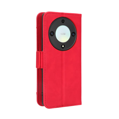 Honor X9A Skin Feel PU Leather Wallet Phone Case with Card Slots, Cash Pocket, Magnetic Closure, Built-In Stand, Full Protection TPU Cover