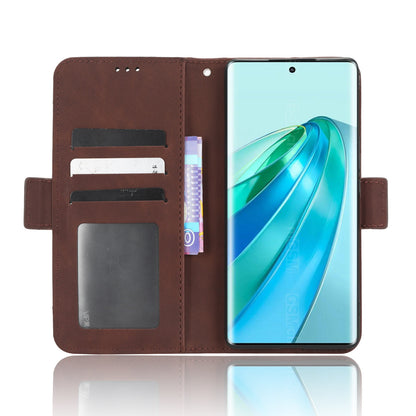 Honor X40 Skin Feel PU Leather Wallet Phone Case with Card Slots, Cash Pocket, Magnetic Closure, Built-In Stand, Full Protection TPU Cover