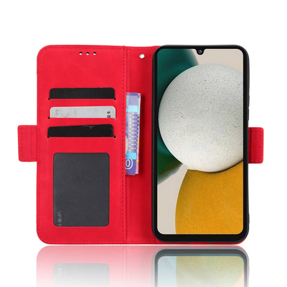 Samsung Galaxy A34 5G Skin Feel PU Leather Wallet Phone Case with Card Slots, Cash Pocket, Magnetic Closure, Built-In Stand, Full Protection TPU Cover