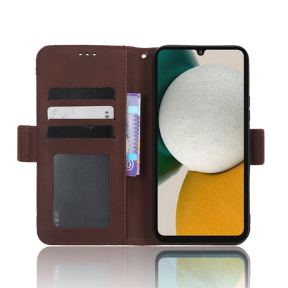 Samsung Galaxy A34 5G Skin Feel PU Leather Wallet Phone Case with Card Slots, Cash Pocket, Magnetic Closure, Built-In Stand, Full Protection TPU Cover