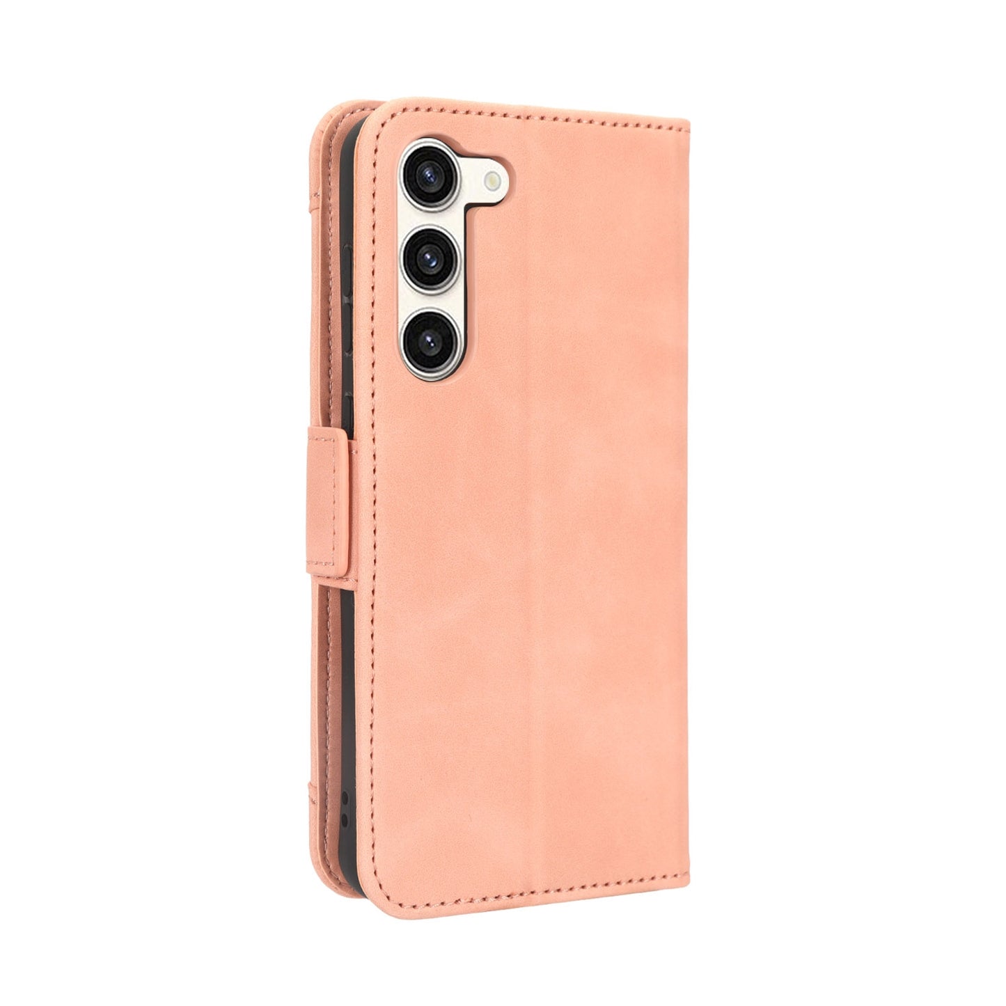 Samsung Galaxy S23+ 5G Skin Feel PU Leather Wallet Phone Case with Card Slots, Cash Pocket, Magnetic Closure, Built-In Stand, Full Protection TPU Cover