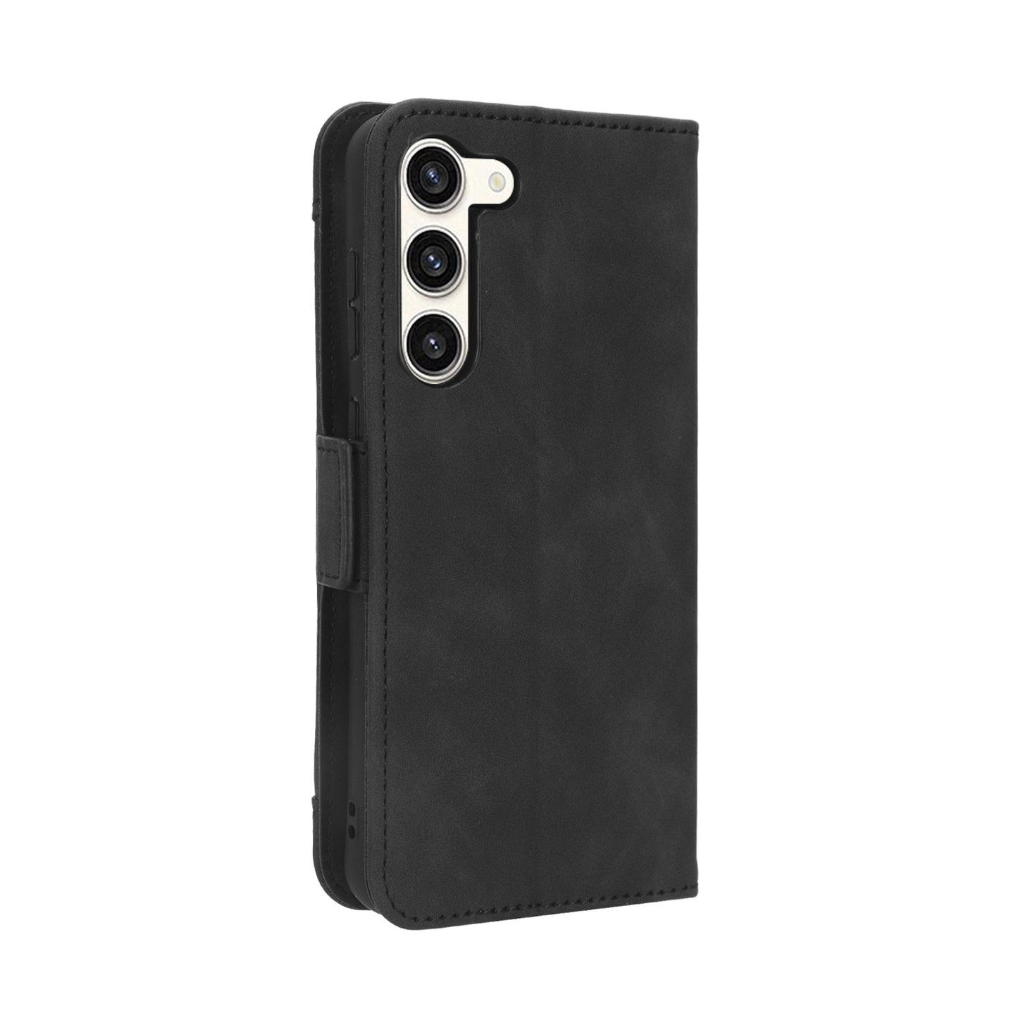Samsung Galaxy S23+ 5G Skin Feel PU Leather Wallet Phone Case with Card Slots, Cash Pocket, Magnetic Closure, Built-In Stand, Full Protection TPU Cover