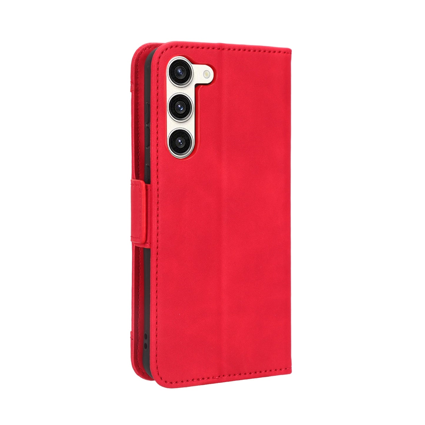 Samsung Galaxy S23+ 5G Skin Feel PU Leather Wallet Phone Case with Card Slots, Cash Pocket, Magnetic Closure, Built-In Stand, Full Protection TPU Cover