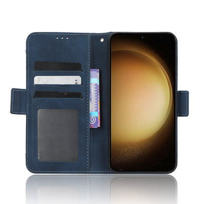 Samsung Galaxy S23+ 5G Skin Feel PU Leather Wallet Phone Case with Card Slots, Cash Pocket, Magnetic Closure, Built-In Stand, Full Protection TPU Cover