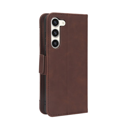 Samsung Galaxy S23+ 5G Skin Feel PU Leather Wallet Phone Case with Card Slots, Cash Pocket, Magnetic Closure, Built-In Stand, Full Protection TPU Cover