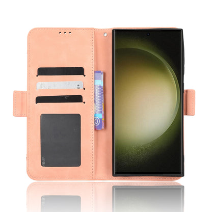 Samsung Galaxy S23 Ultra 5G Skin Feel PU Leather Wallet Phone Case with Card Slots, Cash Pocket, Magnetic Closure, Built-In Stand, Full Protection TPU Cover