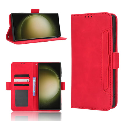 Samsung Galaxy S23 Ultra 5G Skin Feel PU Leather Wallet Phone Case with Card Slots, Cash Pocket, Magnetic Closure, Built-In Stand, Full Protection TPU Cover