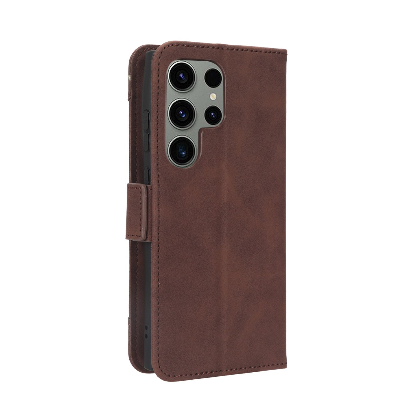 Samsung Galaxy S23 Ultra 5G Skin Feel PU Leather Wallet Phone Case with Card Slots, Cash Pocket, Magnetic Closure, Built-In Stand, Full Protection TPU Cover