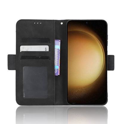 Samsung Galaxy S23 5G Skin Feel PU Leather Wallet Phone Case with Card Slots, Cash Pocket, Magnetic Closure, Built-In Stand, Full Protection TPU Cover