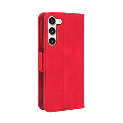 Samsung Galaxy S23 5G Skin Feel PU Leather Wallet Phone Case with Card Slots, Cash Pocket, Magnetic Closure, Built-In Stand, Full Protection TPU Cover