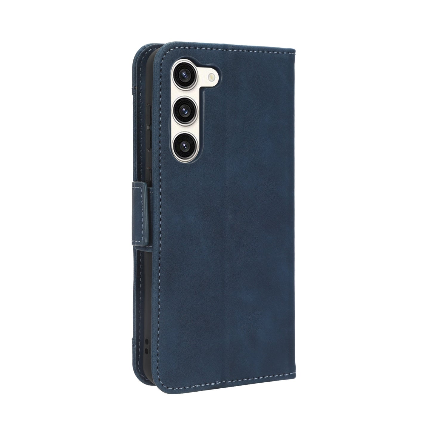 Samsung Galaxy S23 5G Skin Feel PU Leather Wallet Phone Case with Card Slots, Cash Pocket, Magnetic Closure, Built-In Stand, Full Protection TPU Cover