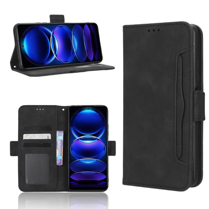Xiaomi Redmi Note 12 5G Skin Feel PU Leather Wallet Phone Case with Card Slots, Cash Pocket, Magnetic Closure, Built-In Stand, Full Protection TPU Cover